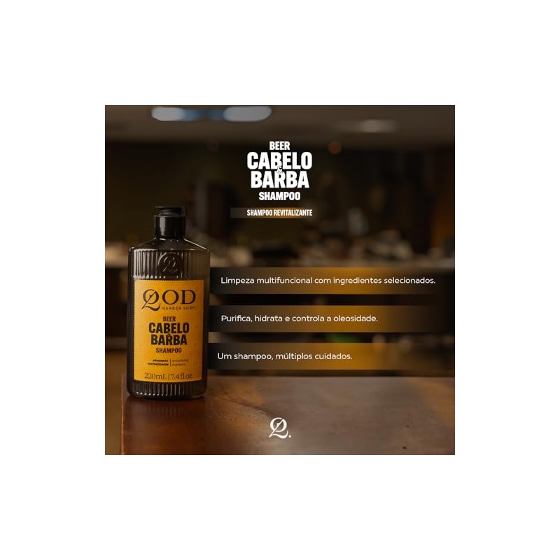 QOD Barber Shop - Shampoo premium para cabello y barba