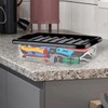 Buystarget 2X 6L Storage Boxes with Black Lids Clear Plastic