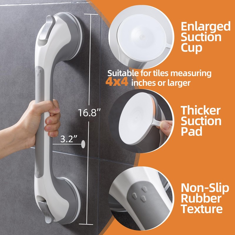 DUORAN Shower Handle 1 Pack, 17 Inch Grab Bar for