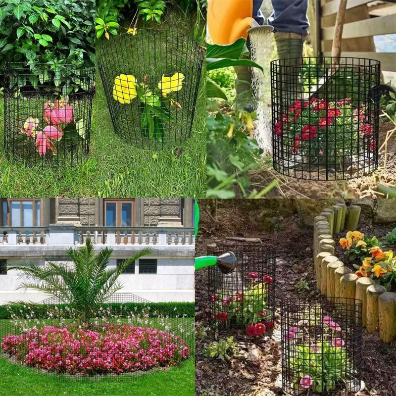 YAFAOCE 30Pcs Plant Protectors from Animals, 12x12 inch Metal Wire