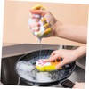 Outanaya 3 Pack Kitchen Scouring Pad Dishwasher Sponge Cat Claw