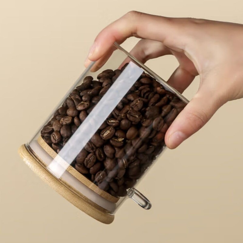 Deeriz Airtight Food Storage Containers with Bamboo Lids and Spoon