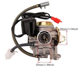 RYTIME GY6 150cc Carburetor Kit for 125cc 150cc Kazuma Taotao Roketa SunL Baja Moped ATV GoKart Scooter 4 Stroke Engines, 26mm PD24J Carb with Ignition Coil Starter Solenoid Relay CDI Throttle Cable