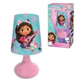 Lexibook, Gabby's Dollhouse MLT10GDH Mini Bedside Lamp and Wireless Night Light Pink/Blue