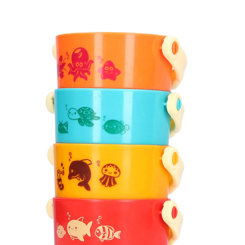 5pcs Colorful Stacking Cups Set Early Educational Baby Building Toys