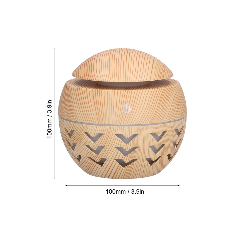 130ml Air Humidifier USB Aromatherapy Wood Grain Humidifier with 7