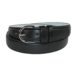 CTM® Women's Leather 1 1/8 Inch Dress Belt, M, Black