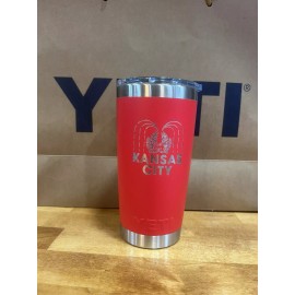 Yeti Kansas City Yeti 20 Oz Cup KC Leawood Laser Engraved Exclusive To KC Red