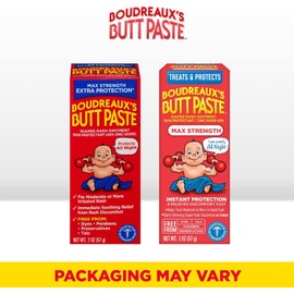 Boudreaux's Maximum Strength Butt Paste, Relieves and Prevents Diaper Rash, 2oz Tube (Pack of 1)