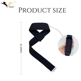 Castaic Lifting Straps for Weightlifting, Bodybuilding, Powerlifting and deadlifting, Adjustable Straps Wrist, Soft Neoprene Padded (Black (Non Silicon Grip))