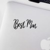 Decal Stickers of Wedding Best Man (Black) (Set of 2)