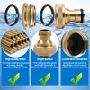 4 Piece Brass Hose Fitting Set, 1/2 Inch Brass Hose