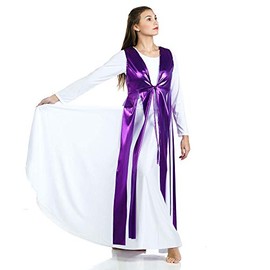 Danzcue Túnica Streamer para mujer (vestido no incluido), Púrpura, L