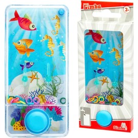 Simba Juego de Agua, Verter Agua y apretando los Anillos al Objetivo, Juego de Viaje, 13,5 x 6,5 cm, a Partir de 3 años