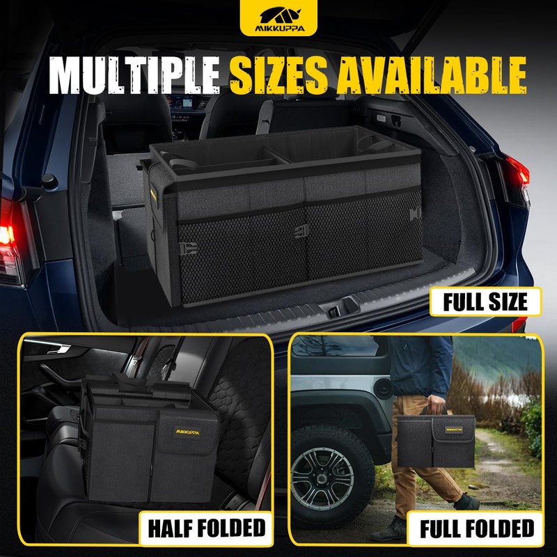 MIKKUPPA Car Trunk Organizer - 65L Collapsible Trunk Organizer with