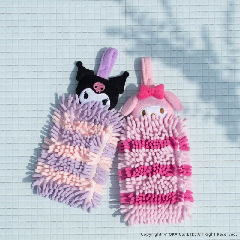 OKA Sanrio Characters Molle Towel, Approx. 5.1 x 14.2 inches