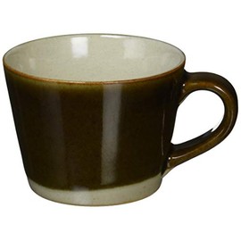 つかもと(Tsukamoto) デミタスカップ ブラウン 200ml 益子焼 コーヒーカップ 伝統釉シリーズ 皮鯨釉 KKC-8