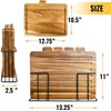MODERNLYST Acacia Cutting Boards for Kitchen with Holder 13" x