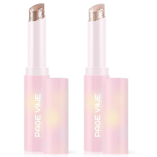 Wugbc 2Pcs Glitter Eyeshadow Stick Shimmer Eye Shadow Brightener Pen