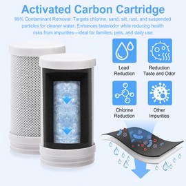 Home Kitchen Smart Faucet UV Water Purifier Filter Cartridge, Faucet Mount Replacement, Water Purifier Removes Chlorine Fluoride Heavy Metals Hard Water