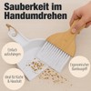 Sichler Haushaltsgeräte Handfeger und Kehrschaufel aus Bambus und Kunstoff, zum