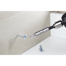 kwb 3 x 25mm PH2 Industrial Steel Bits for Secure Fastening, Mega Grip Ribs, 1/4'' Hex Shank