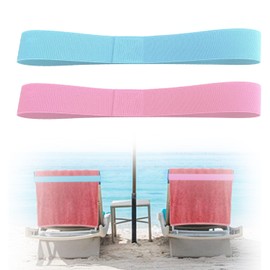 2 Pcs Beach Towel Bands, Elastic Sun Chair Clips Bands, Sunbed Straps Holders for Sun Loungers Pool Cruise Chairs, Beach Accessories for Family Travel