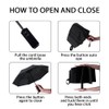 Vicloon Travel Umbrella, Folding Umbrella, 10 Ribs Compact Windproof Umbrella,