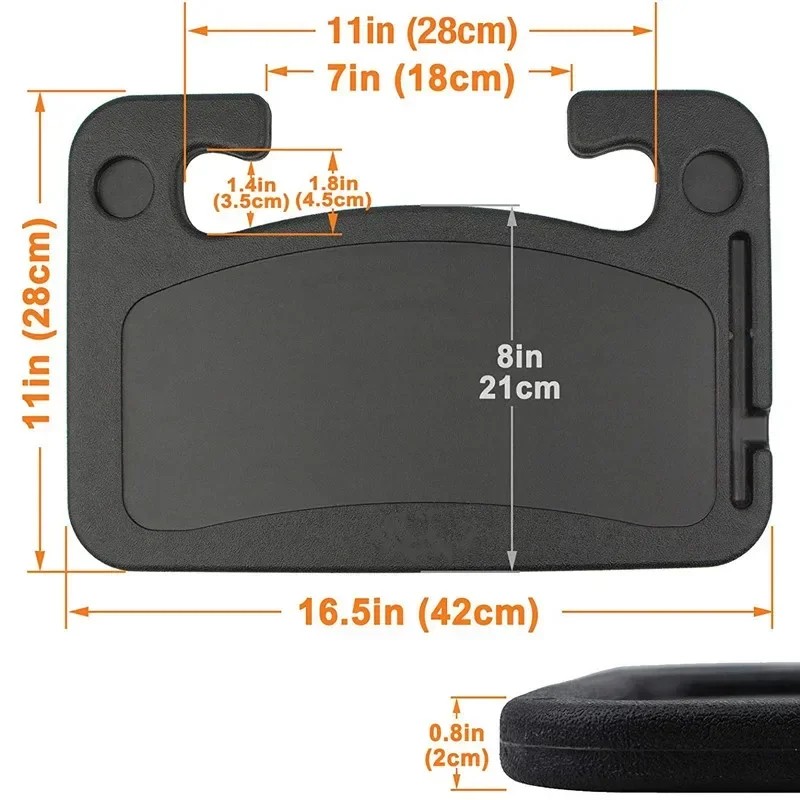 Steering Wheel Tray for Car Dining – Foldable ABS Table