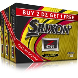 Srixon Z Star Yellow Golf Balls - Buy 2 DZ Get 1 DZ Free