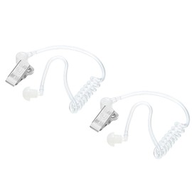 sourcing map Ear Piece Headset Earpiece Agent Secret Earpiece Costume Prop, Replacement Acoustic Tube for 2-Way Radio Audio Headsets, Pack of 2
