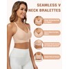 Comfortable Seamless Wireless Bra Cross Back Pull on Bras V
