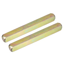 sourcing map 2Pcs Door Knob Spindle, Spare Door Handle Spindle Bar, 65mm Long Door Spindle Replacement Door Handle Parts, Gold