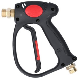 McFilter Pistol, black, 2 x M22 AG, 310 bar, 160 °C, 30 l/min, high pressure gun for pressure washers