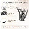 BEFER Lash Clusters, 132 Pcs D Curl Eyelash Clusters Volume