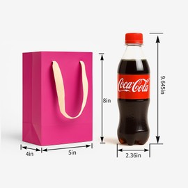 Aosric 30 Pack 6x3x8 Pink Gift Bags – Small Sturdy & Reusable Premium Gift Bags for Jewelry, Perfume, Skincare, Cosmetics, Boutique Gift, Party Favors, Weddings, Birthdays, Christmas and Holidays