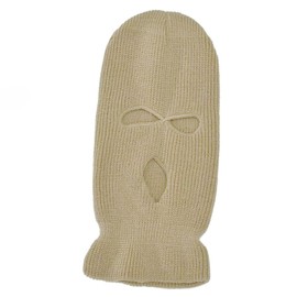 Gadgetking 3 Hole Full Face Ski Mask Winter Cap Balaclava Hood Beanie Cap Hats Military Tactical Swat Warmer 2 Motorcycle Helmet Motorbike Paintball Paint Balling (Khaki)