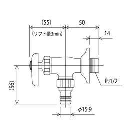 KVK K115SPZ Faucet with Outdoor Hose Connection Nipple (For Cold Area)