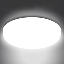 ROTHER Frameless LED Ceiling Light 36W – Round Surface Mounted Slim Panel Light, 6500K Cold White, Flush Modern Ceiling Fitting for Living Room, Office, Hallway – Energy Efficient IP20
