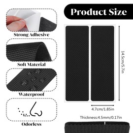 Classicseali 16 Stück Antirutsch Pads Selbstklebend,14.5x4.7cm Anti Rutsch Möbel Pads,Eva rutschfeste Pad,Antirutsch Pad Gummi für Möbelfüße Stuhlbein Tische Sofa