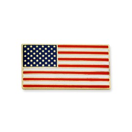 PinMart's Small Rectangle American Flag Lapel Pin with 50 Stars and 13 Stripes