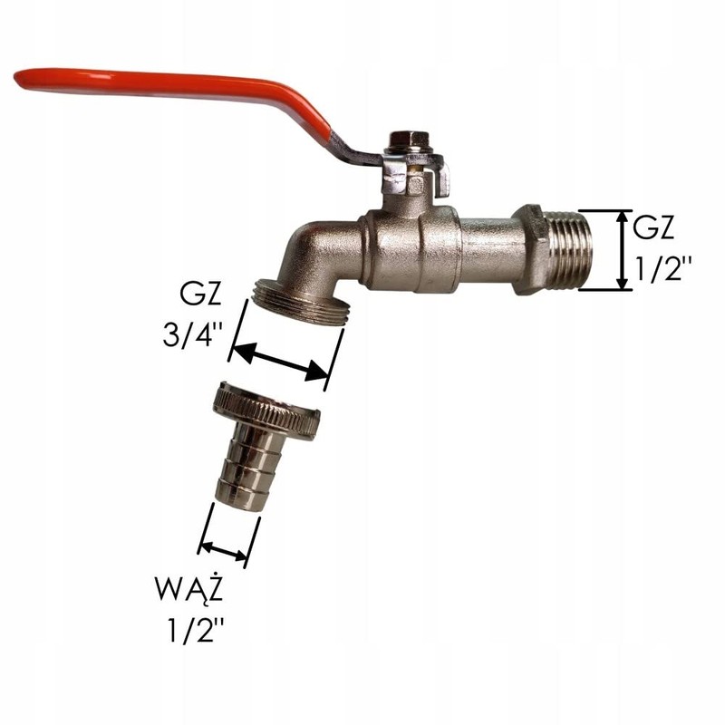 Geka Male Thread PN 10 1/2 Inch Brass Drain Valve