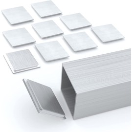 Nelsons CNC 10 Pack 1x1 Inch Aluminum Radius Edge Square End Caps for Square Tubing with Wall Thickness 0.09" - Easy Install Plug Metal Fence Posts, Metal Pipe, Aluminum Tubes, Hand Rails