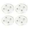 Geesatis 4 Pcs Acrylic Tiny Lazy Susan 2.5 inch Rotating