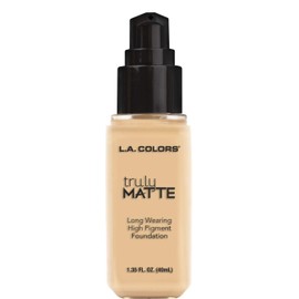 L.A. COLORS Truly Matte Foundation, Porcelain, 1.35 Fl. Oz.