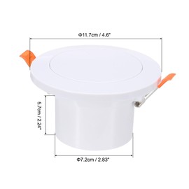 PATIKIL 3 Inch Round Air Vent Spring Loaded, ABS Adjustable Soffit Exhaust Vent Cover with Built-in Screen Mesh for Home Living Room Kitchen Office Ventilation, White