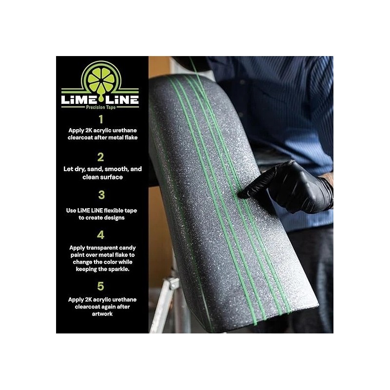 LiME LiNE Sprayable Blue Metal Flake Paint Additive - 3