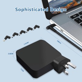 65W 45W Universal Laptop Charger Compatible with ASUS VivoBook ZenBook NoteBook,for Lenovo IdeaPad Notebook Power Supply Replacement with 5 Connectors