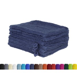 Pack of 10 Wash Cloths in Many Colours 100% Cotton 10x Wash Mitts 15 x 21 cm Navy