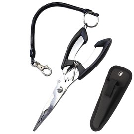 Fishing Scissors Pliers Stainless Steel Multi Tools,for Hook Remover Line Cutting and Split Rings